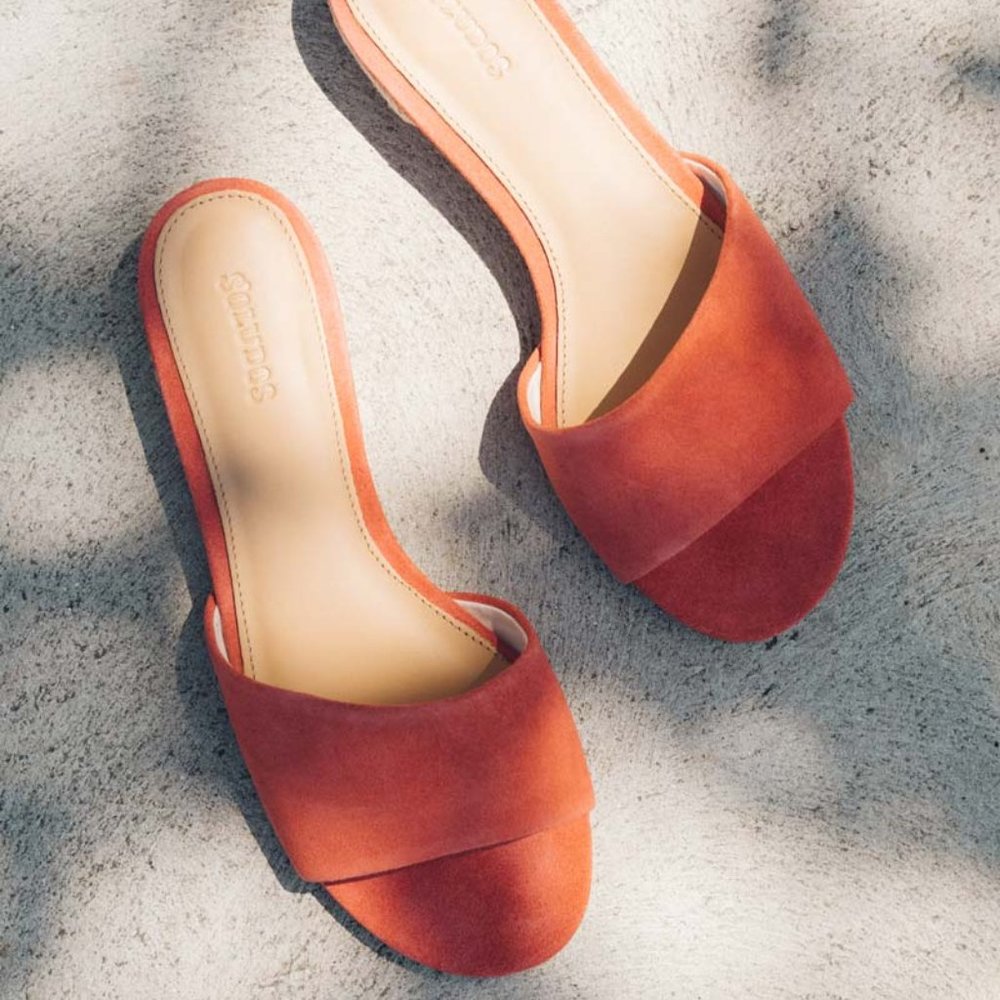 Soludos Anouk Slide Sandal (in Cherry)